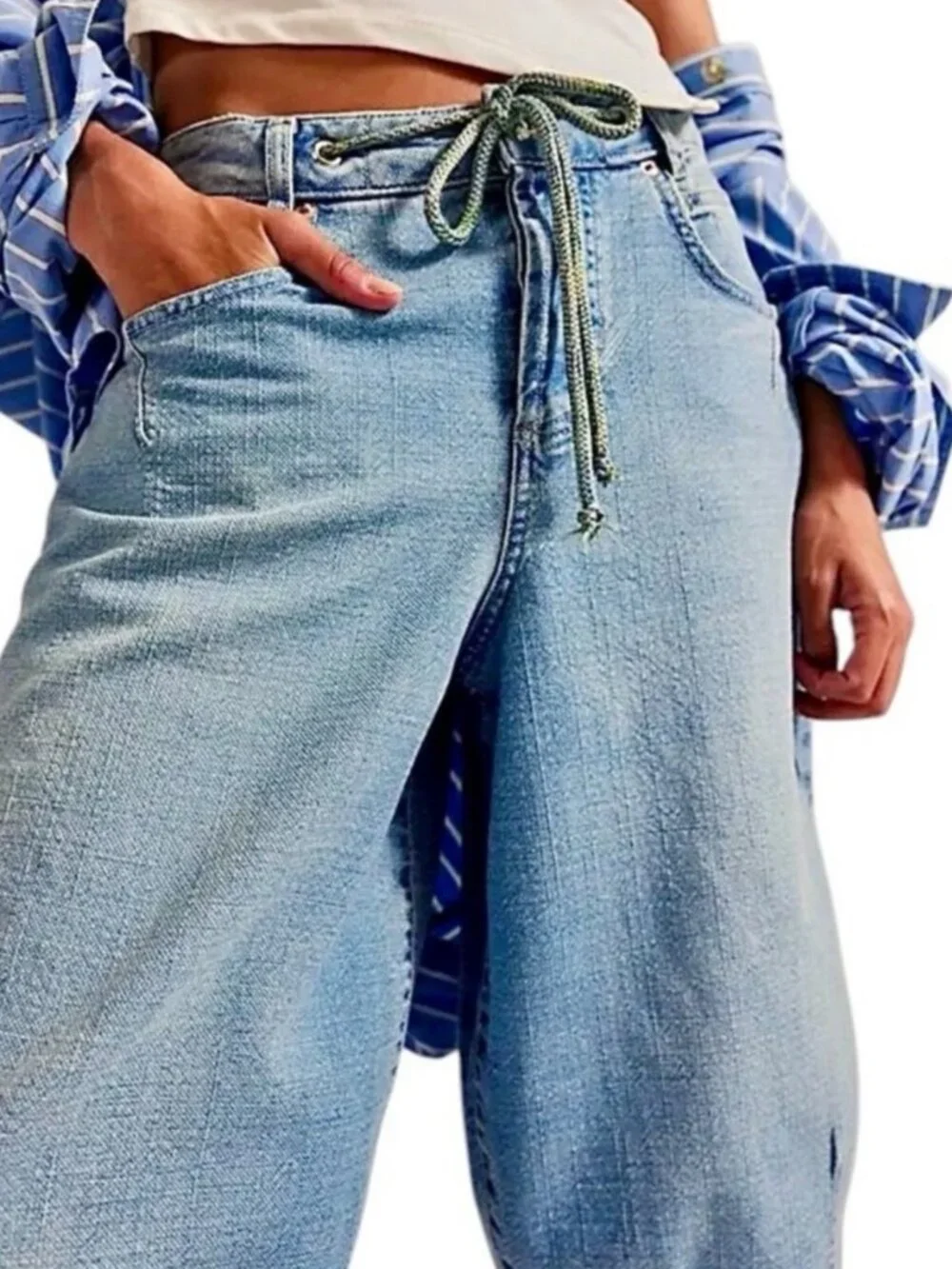 Free People We The Free Amada Cropped Barrel Jeans